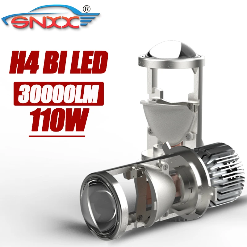 

SNXX H4 LED Headlights Car H4 Mini Projector Lens 6500K Super Bright 30000LM High Low Beam Auto LED Lights Motocycle Light Lamp