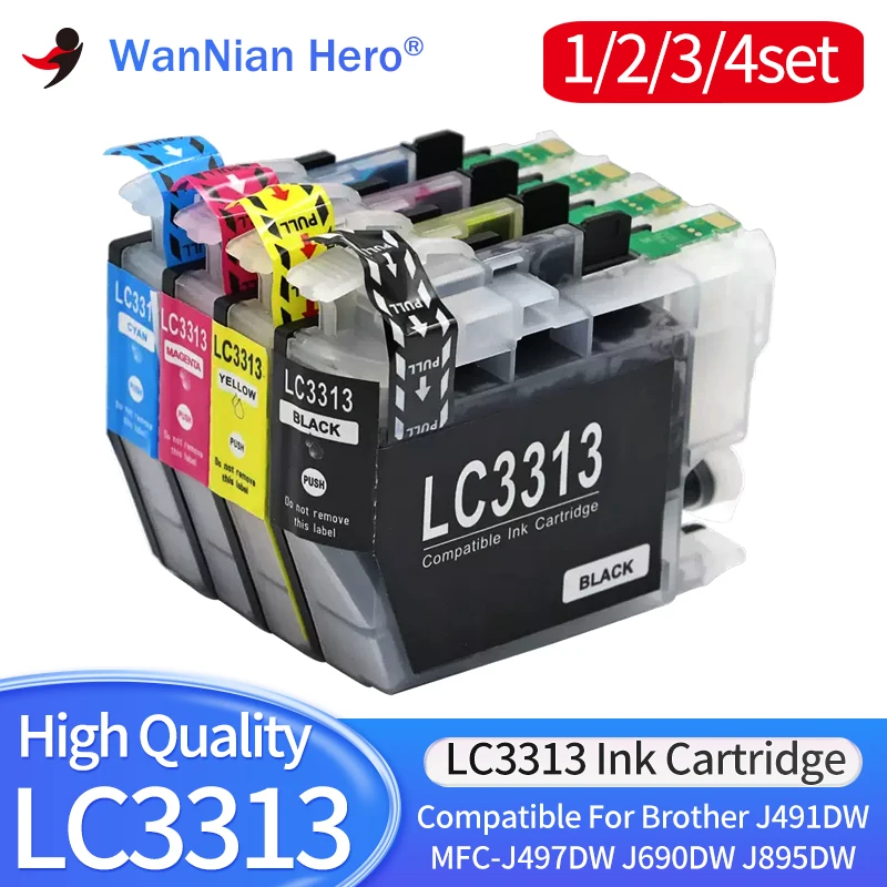 

1-4set LC3313 LC3311 Color Compatible Printer Ink Cartridge for Brother MFC-J491DW MFC-J890DW J497DW MFC-J690DW MFC-J895DW