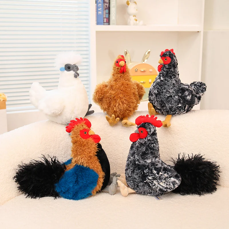 

Cute Cartoon Big Rooster Plush Toys Cartoon Stuffed Animals Cock Plushies Dolls Soft Chicken for Girls Kids Gift Home Decor