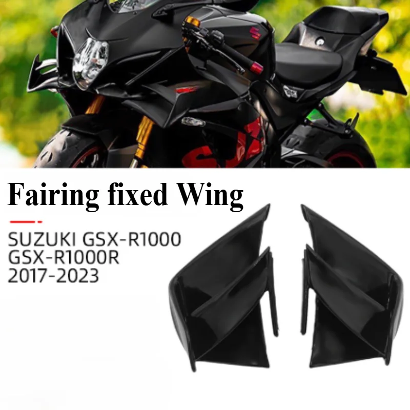 

NEW For SUZUKI GSX-R1000R GSX-R 1000 2017-2023 Motorcycle Fairing Fixed Wing Wind Aerodynamic Winglet Windshield Spoiler