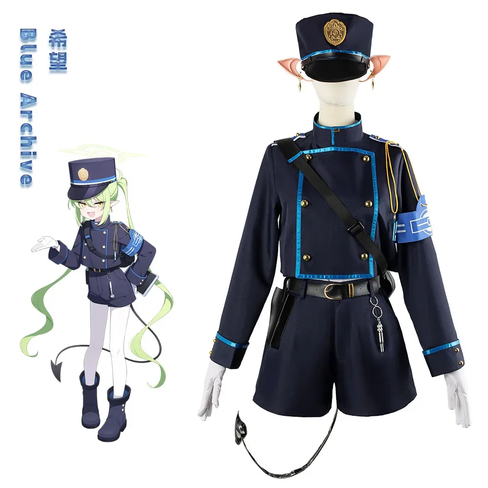 Game Blue Archive Sunaookami Shiroko Cosplay Costume School Uniform Halloween Party Suit Full Set for Women