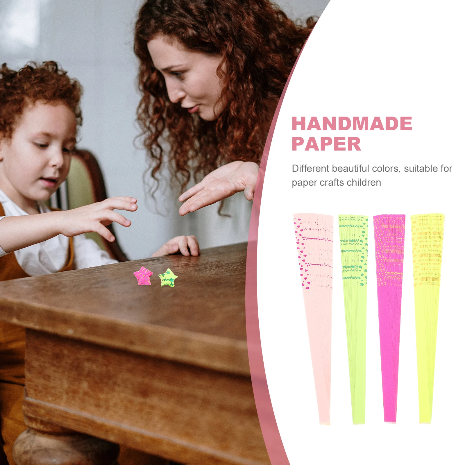 

4 Pack Five-pointed Star Origami Paper Stars Holiday for Crafts Folding Strips Kit