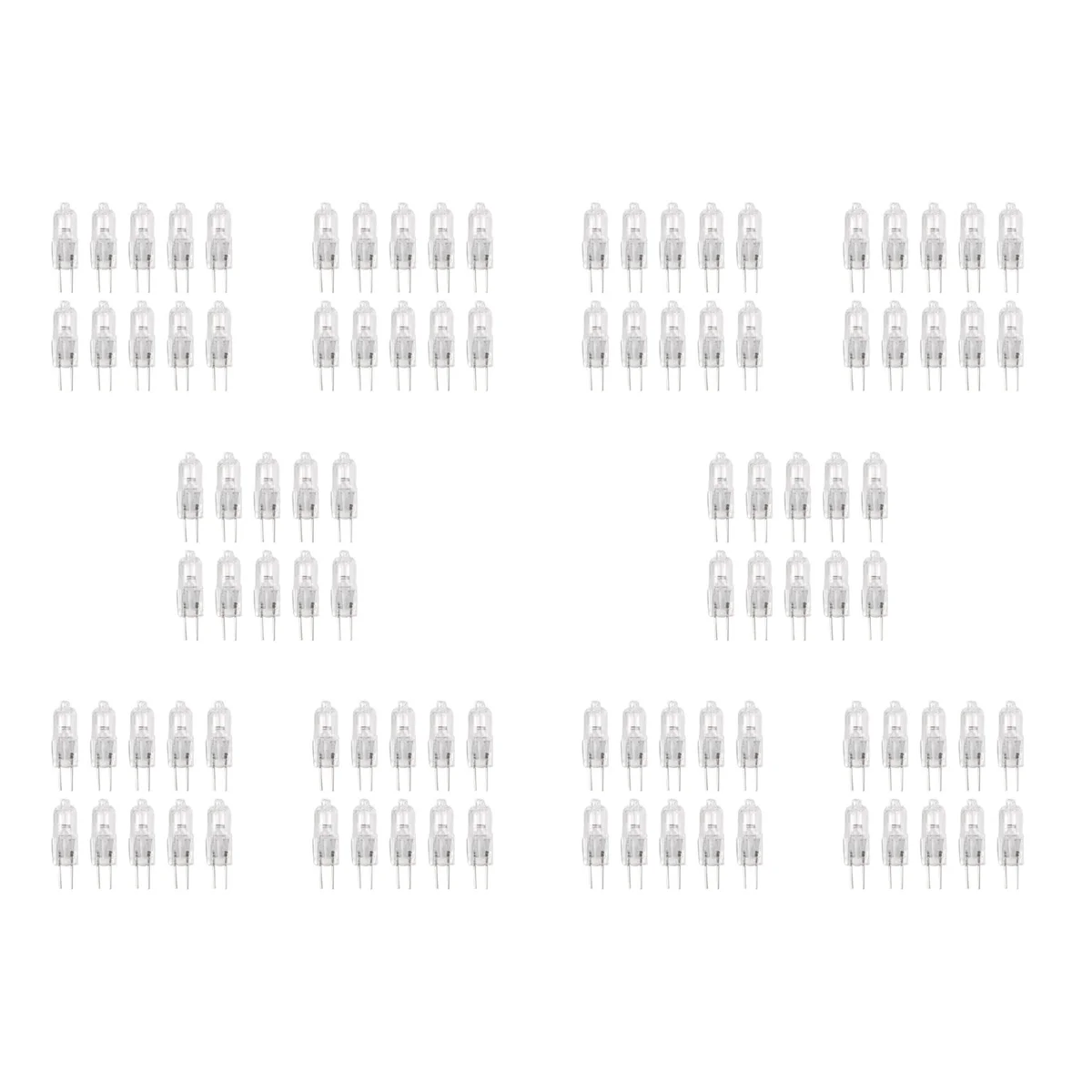 BAAU 100 Pcs, G4 Halogen Lamp 12V 35W Pin Lamp Warm White
