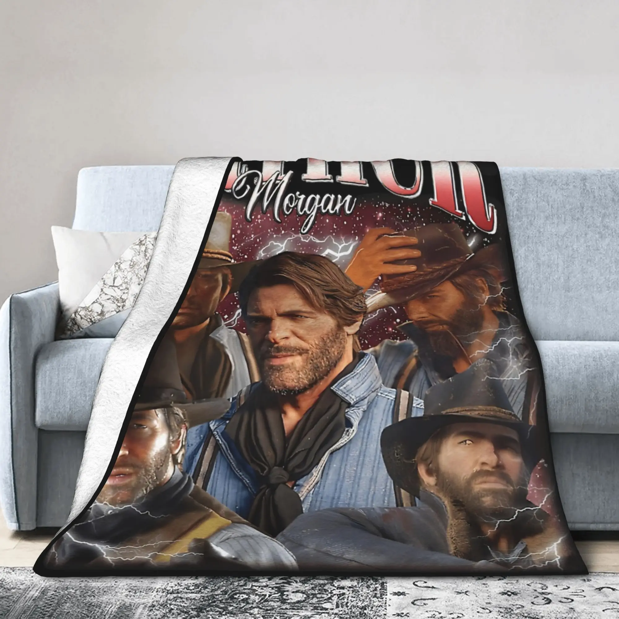 Arthur Morgan West Cowboy Action King Game Character Blanket Red Dead Redemption Warm Soft Plush Throw Blanket For Bed Cover