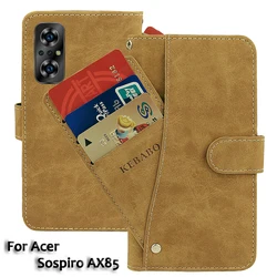 Vintage Leather Wallet For Acer Sospiro AX85 Case 6.82