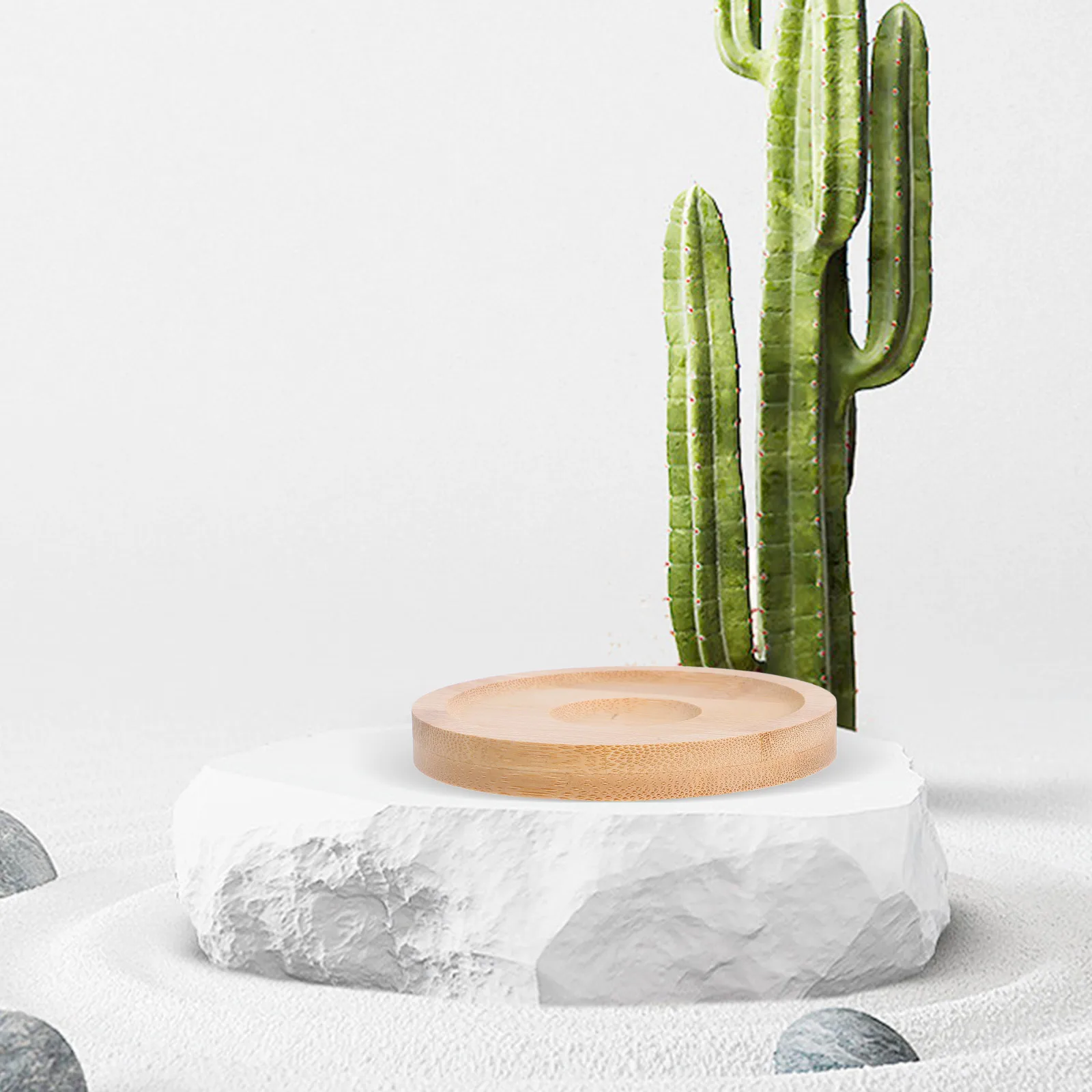 

2Pcs Bamboo Coasters Non-Slip Stable Base for Whiskey Wine Glasses Beer Mugs Coffee Table Home Bar Modern Coasters