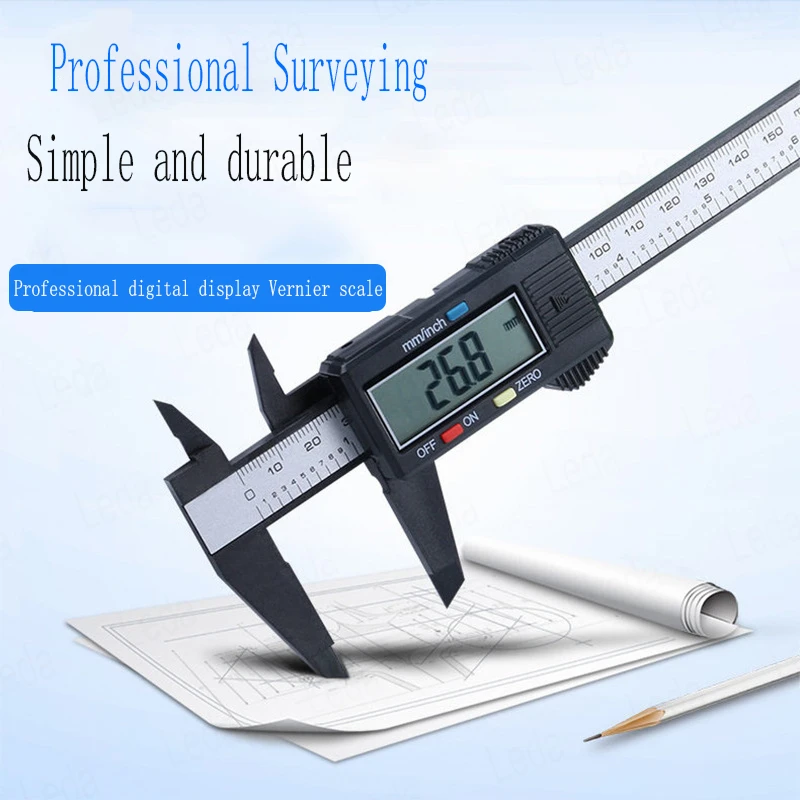 

Measuring Tool Stainless Steel Digital Caliper 100mm 150mm Customizable Carbon Plastic Electronicsdigital Display Vernier Scale