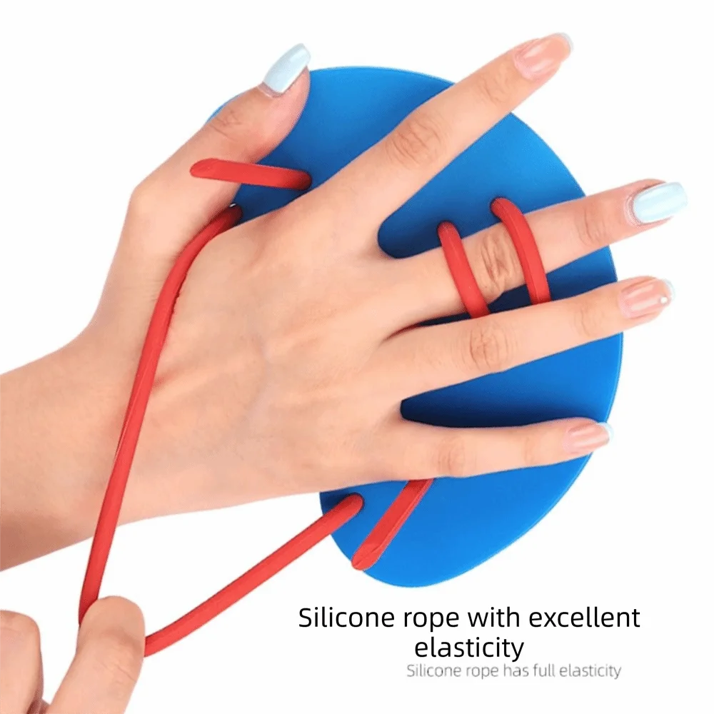 Silicone Straps Swimming Paddle Diving Gloves Adjustable Swimming Finger Covers Lightweight Hand Fins Swimming Hands Flippers