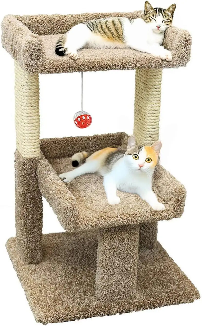 Large Cat Perch for Big Cats, Solid Wood, Compact 20