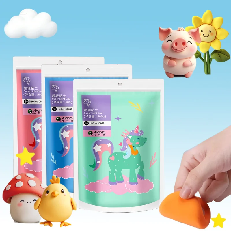 500g Ultra-light Clay Natural Air-drying Easy To Shape No Fading No Cracking for Children's Handmade DIY Models