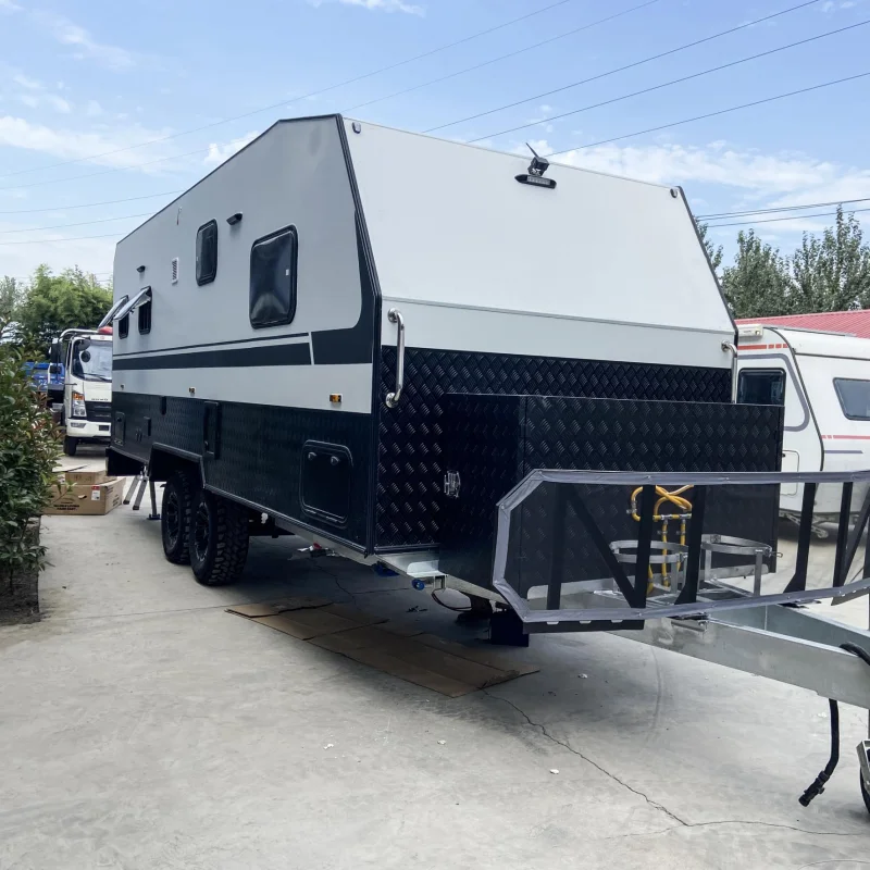 Caravana Personalizada de Gran Espacio para Viajes de Camping, Remolque Multifuncional para Expediciones, Camioneta Camper, Caravana Todoterreno