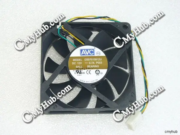 For AVC DS07015B12U P003 DC12V 0.7A 7015 7CM 70MM 70X70X15MM 3pin Cooling Fan DS07015B12U