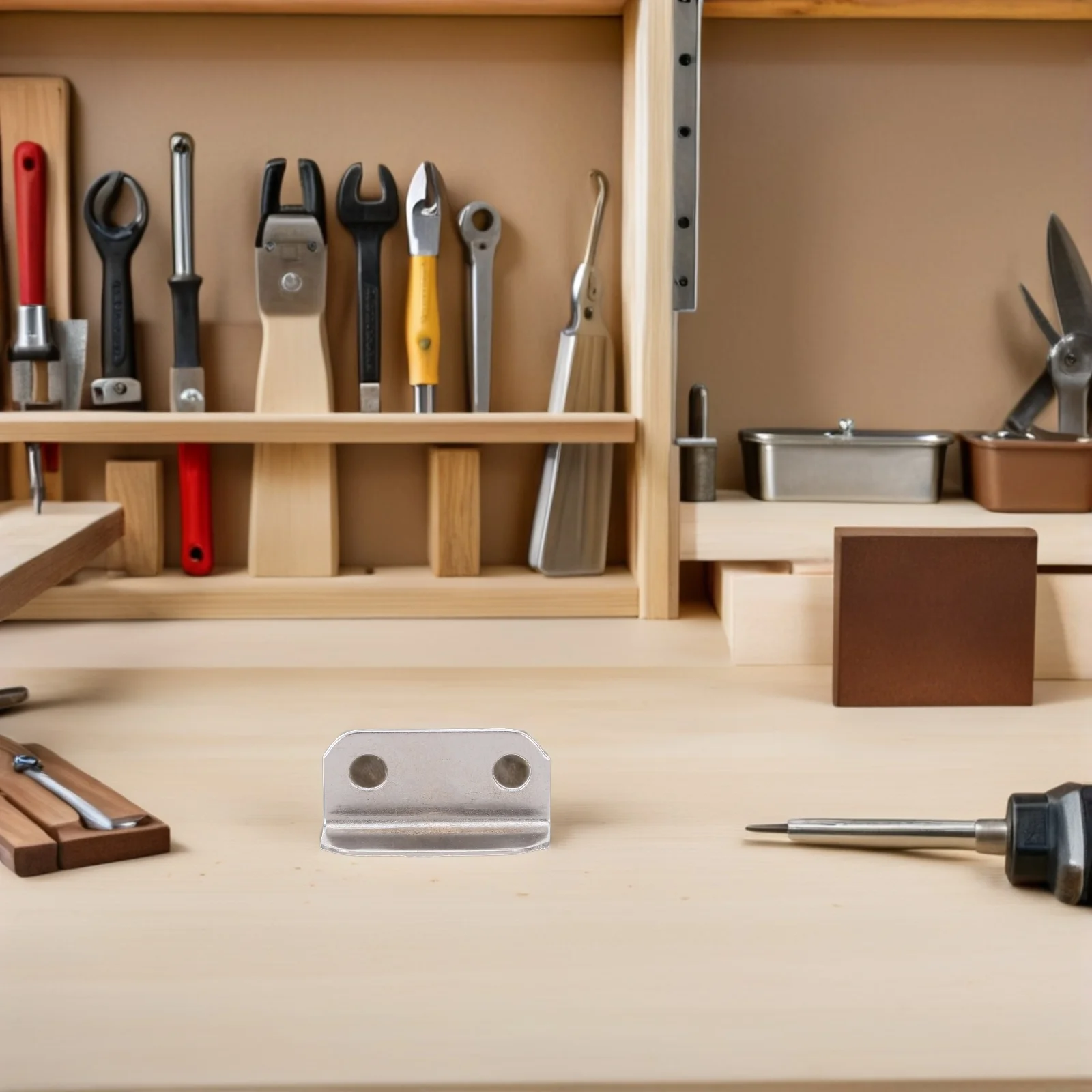 

100pcs Furniture L Shaped Metal Drawer Lock Plate For Home Office Cabinet Security Angled Lock Plate Sturdy Cold Roller Steel