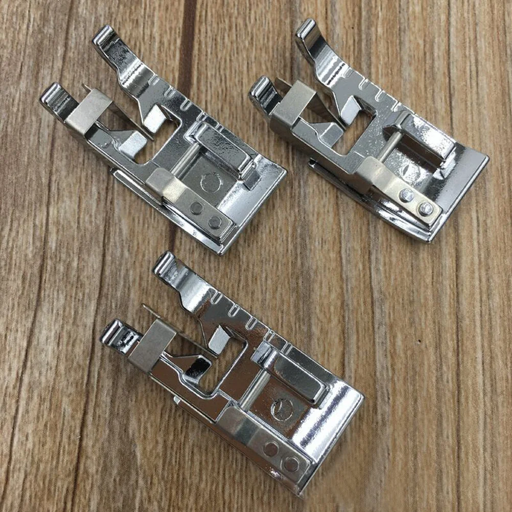 ماكينة خياطة قطعة قدم الضغط من أجل حافة خياطة النسيج خفيفة الوزن من الفولاذ المقاوم للصدأ ملحقات خياطة قدم المشي #3