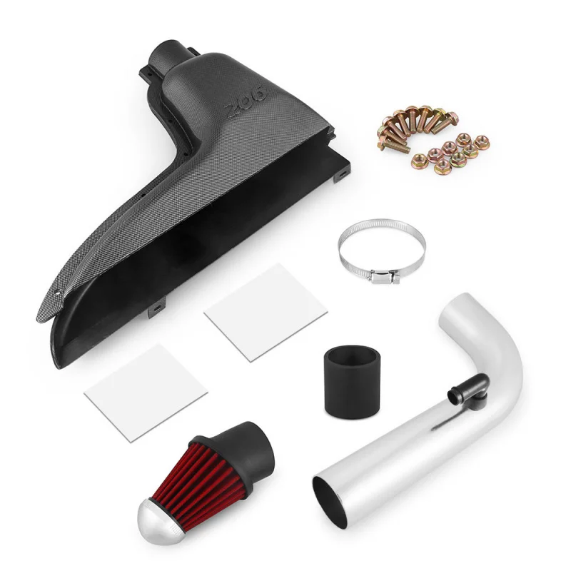 فلتر هواء سيارة سباق لسيارات بيجو 106 206 306 VTS نظام صندوق سحب الهواء البارد فلتر درع حراري من الصلب