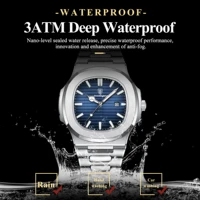 POEDAGAR Luxury Square Men Wristwatch Waterproof Luminous Date Stainless Steel Sports Male Clock Business Quartz Watches For Men 3