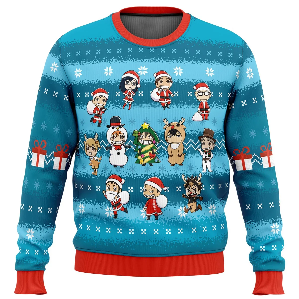 Shoyo Hinata Haikyuu Ugly Christmas Sweater Gift Santa Claus Pullover Men 3D Sweatshirt And Top Autumn And Winter Clothi