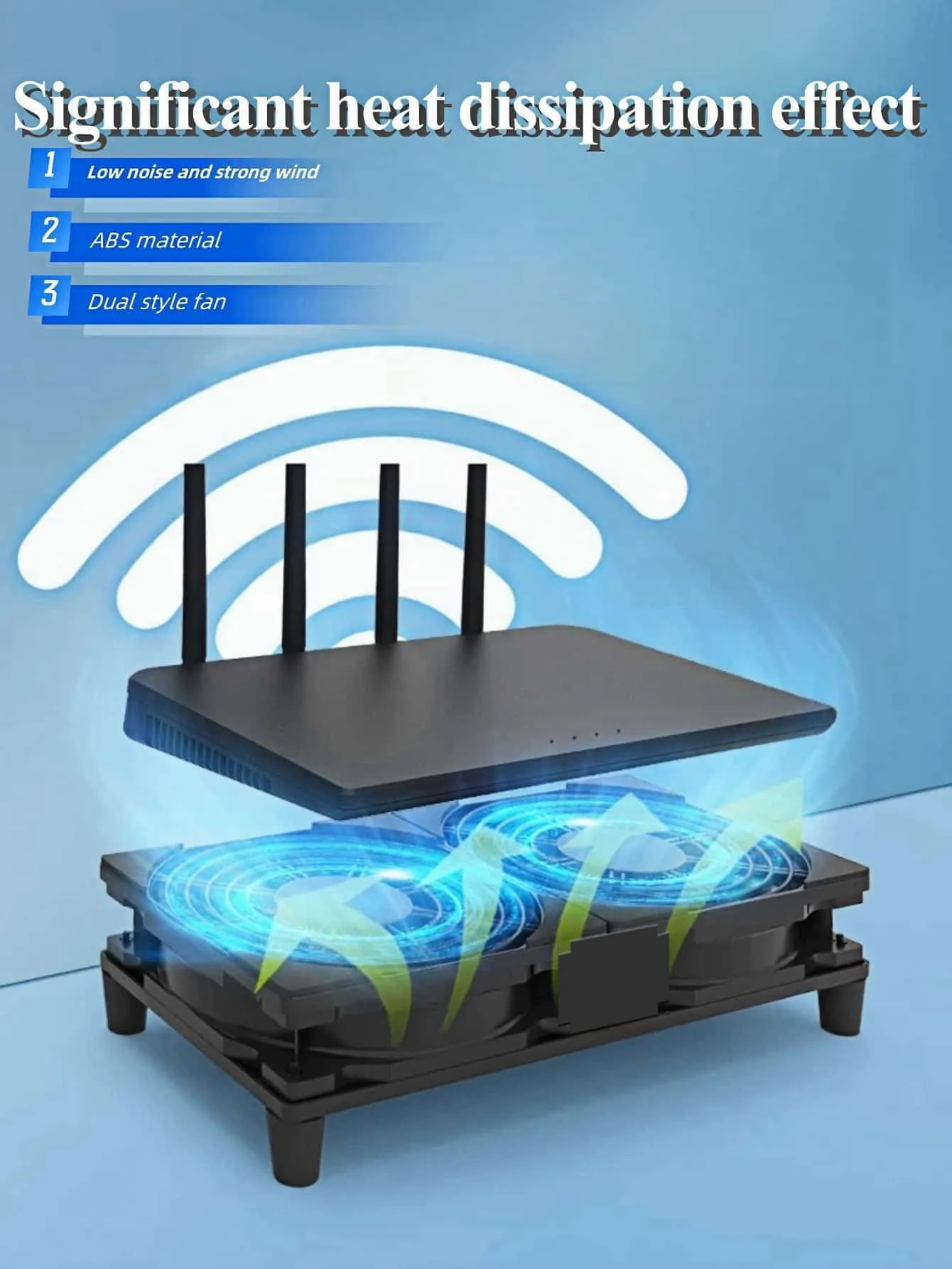 USB Interface Cooling Fan ABS, Can Be Used For laptops/Computers/Phones/Routers, With A Speed Of 1400, Portable, Plug And Play.