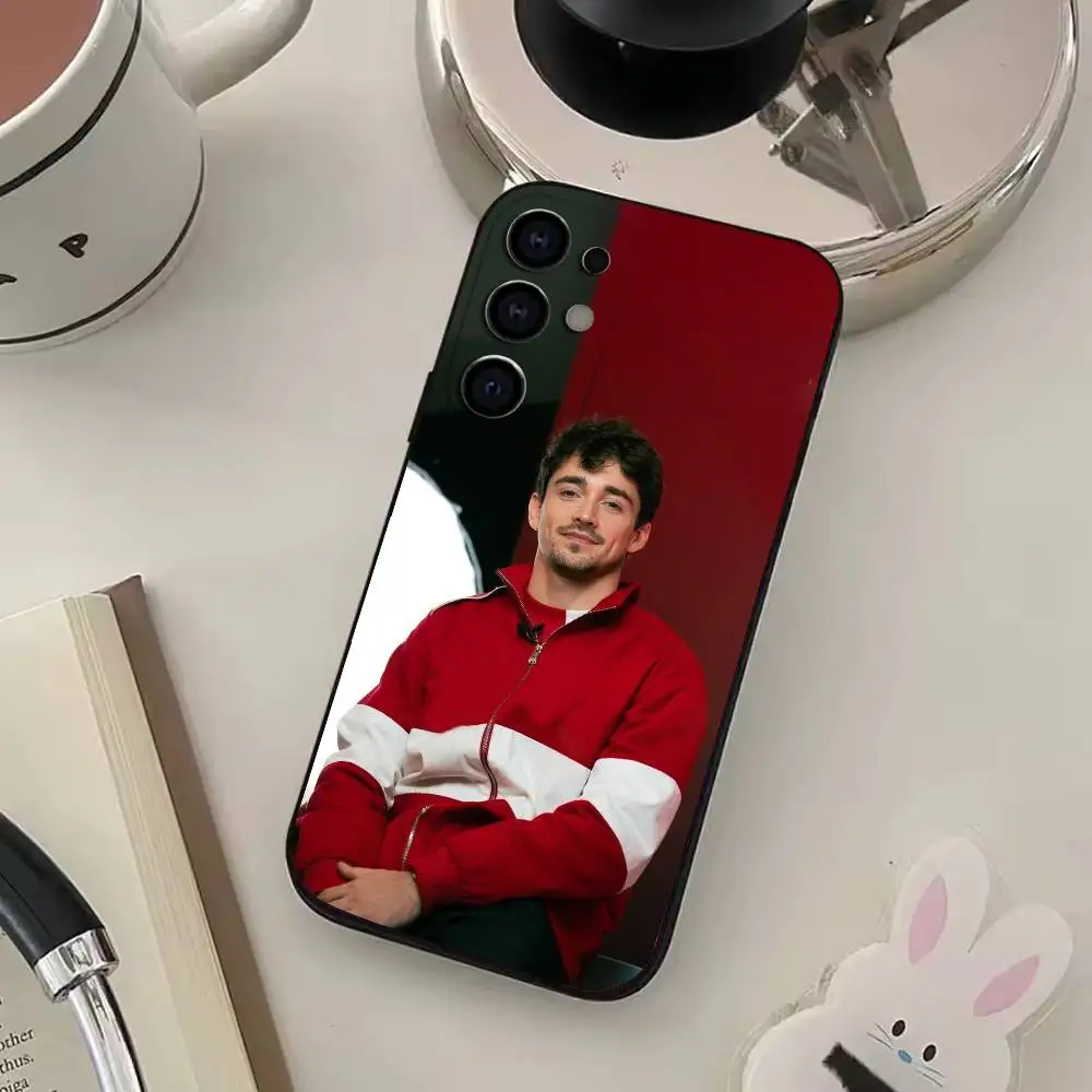 เคสโทรศัพท์ C- Charles Leclerc 16 สำหรับ Samsung S25,S24,S21,S22,S23,S30,Ultra,S20,Plus,Fe,Lite,Note,10,9,5G สีดำ
