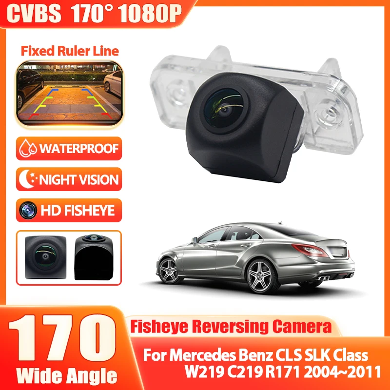 

Камера заднего вида HD 1080P с углом обзора «рыбий глаз» для Mercedes-Benz CLK-Class W209 A209 C209, CLS W219 C219, SLK R171, CLC CL203