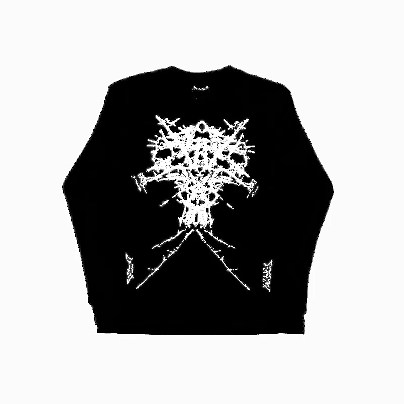Ken Carson Opium Long Sleeve T-Shirt Waffle Print Limited Edition Pattern Cotton Youth Fashion round Neck for All Seasons