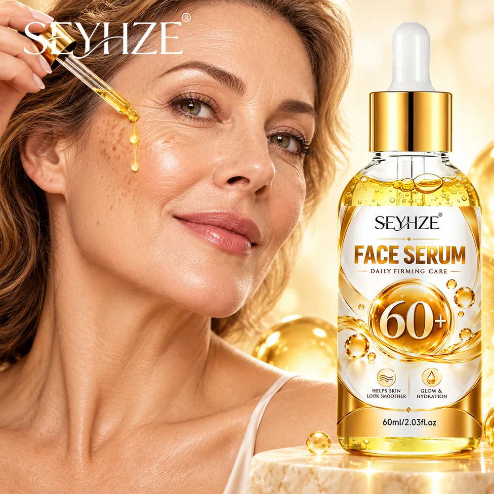 SEYHZE 60+ Collagen Brightening Serum, Suitable for Sagging Skin and Facial Wrinkles, with Vitamin C, Ceramides, Hyaluronic Acid