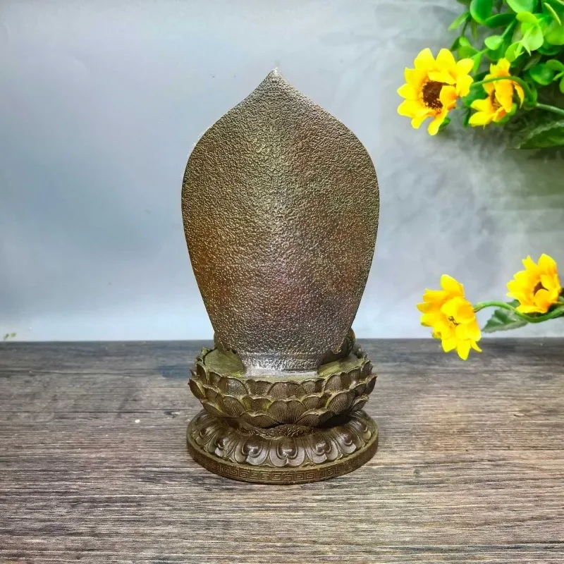 Fotografia 5: Estátua Antiga de Buda Sakyamuni do Budismo Tibetano, Escultura Religiosa para Decoração de Altar e Meditação em Casa