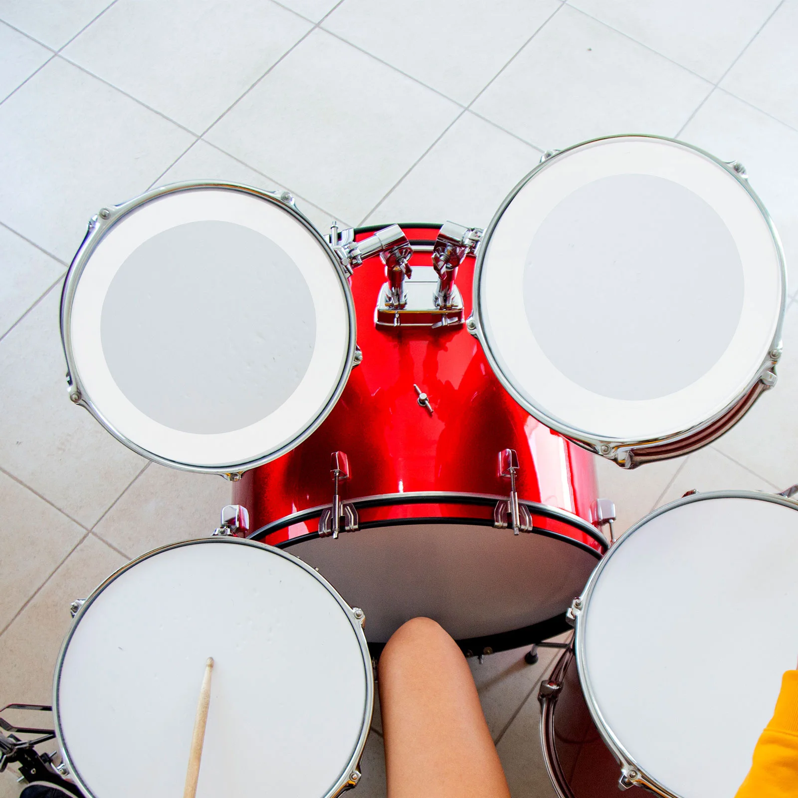 

4Pcs Drum Kit Mute Pet Material Excellent Workmanship Good Noise Reduction Effect Practice Supply Drum Kit Practice