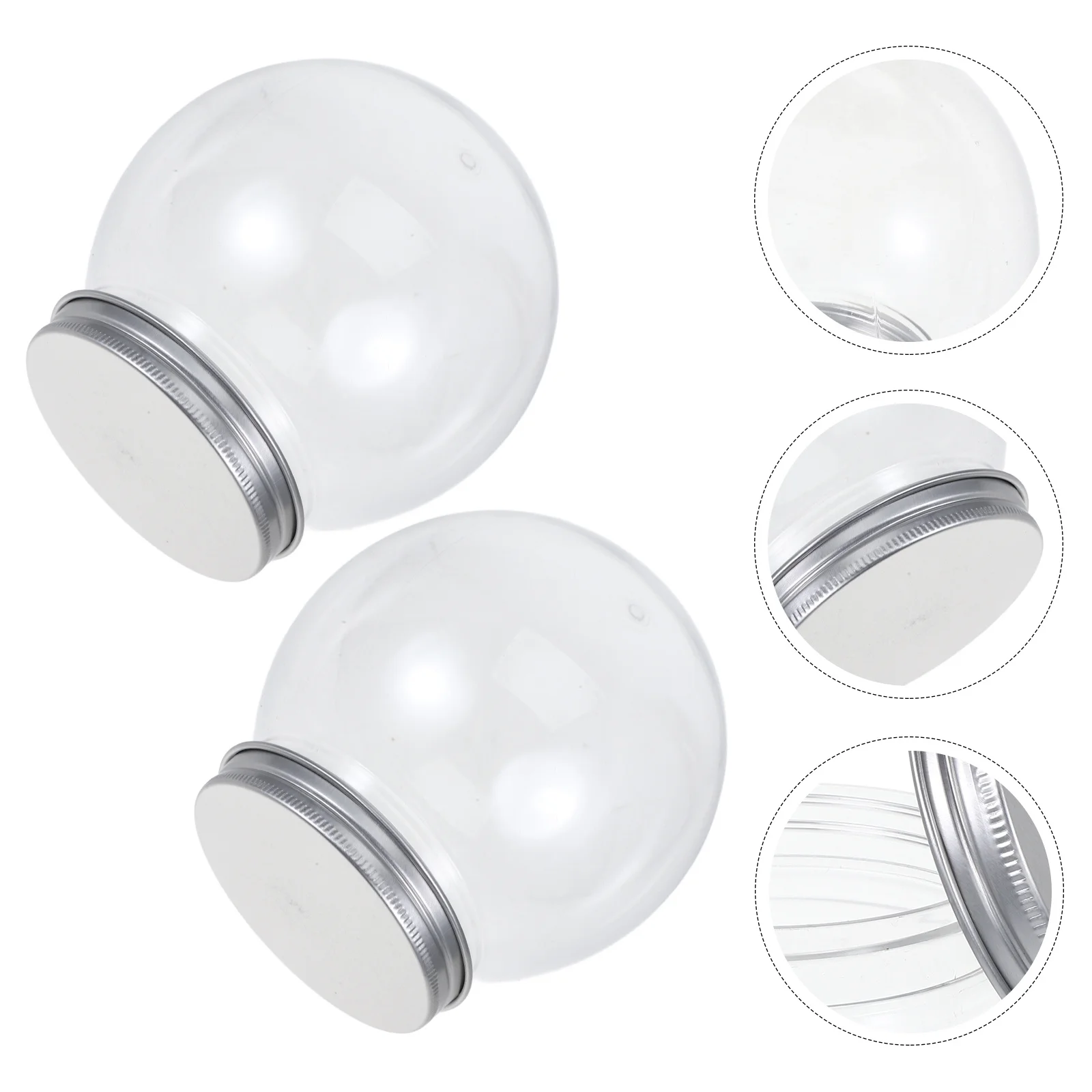 

4Pcs Snow Globe DIY Plastic Clear Globes Xmas Christmas Craft Making Empty Water Globe Kit DIY Water Globes Xmas Supply