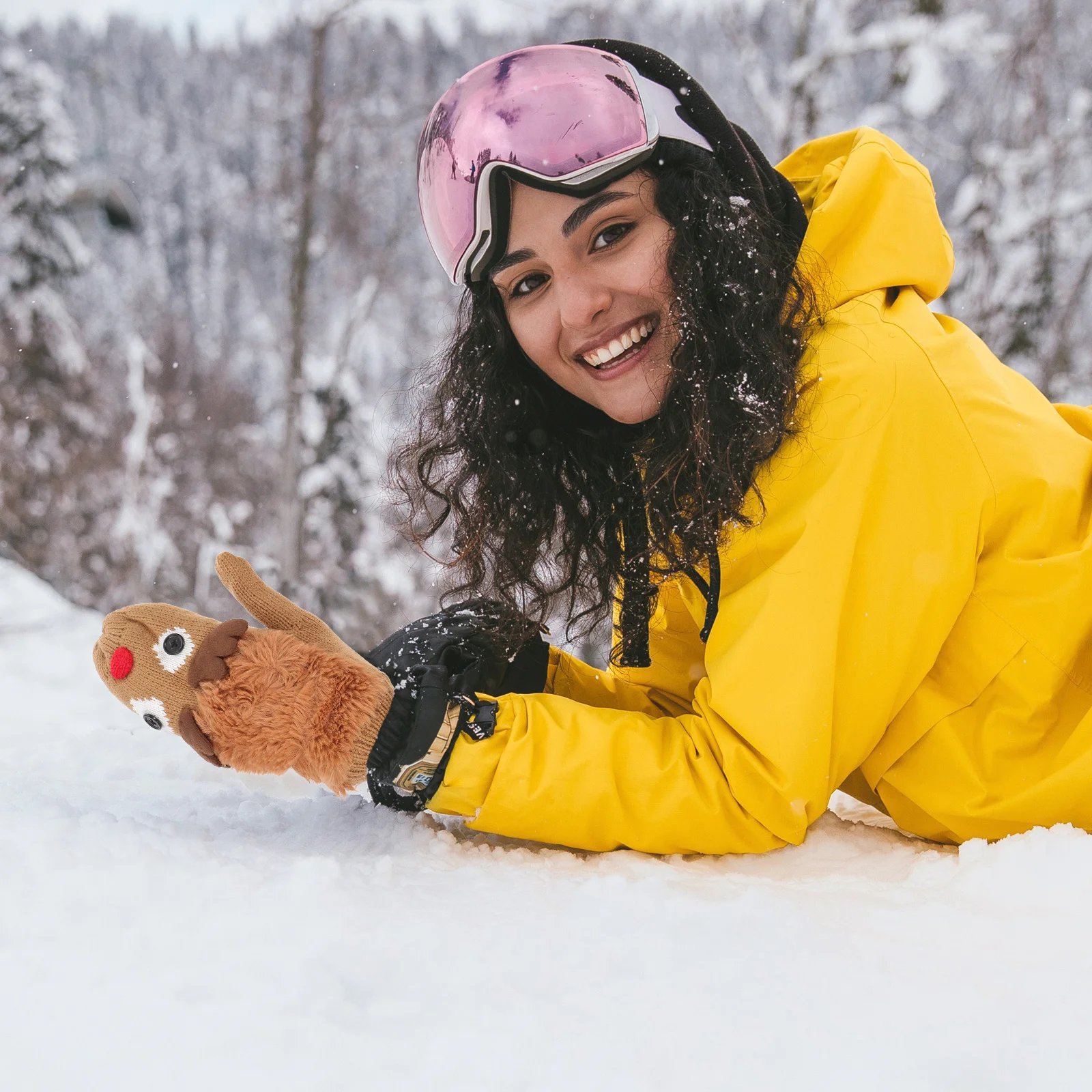 1 쌍 따뜻한 장갑 여성용 니트 겨울 장갑 남성용 전체 손가락 야외 스포츠 스키를위한 경량 방풍 열 장갑