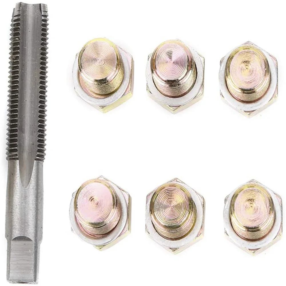 Oil Pan Thread Repair Tools Kit M13x1.25mm Iron Sump Drain Plug Repair Kit Oil Drain Plug Screws Repair Bolt Set