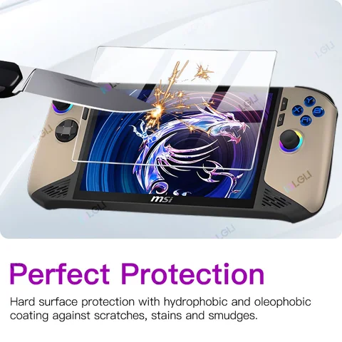 9H Härdat Glas Skärmskydd för MSI CLAW 8 AI+ / MSI CLAW A8 BZ2EM Skyddsfilm Reptålig Speltillbehör 8 best sales speltillbehör - №7