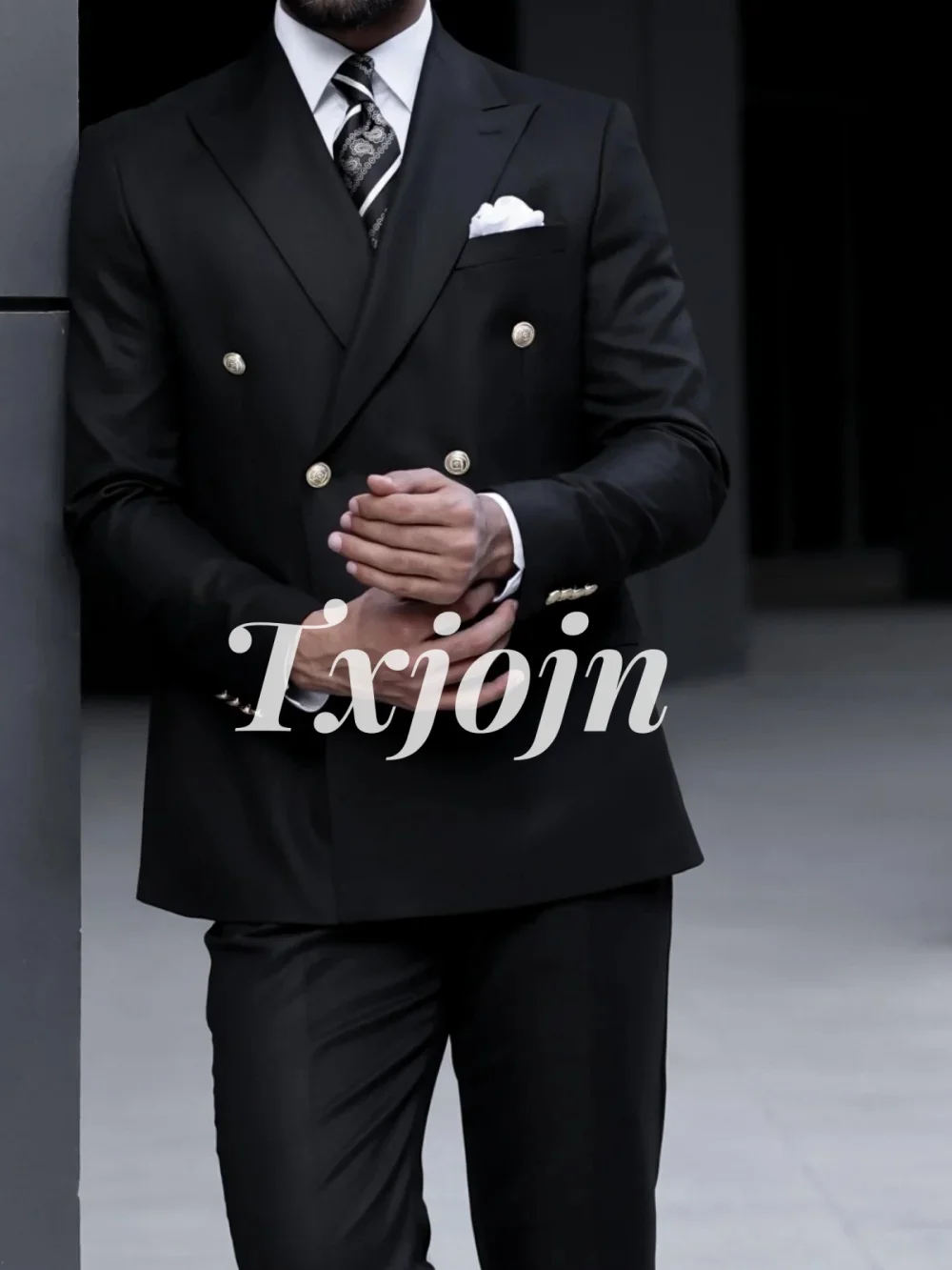 

Elegant Double Breasted Men Suit Set 2pcs 2025 Classic Slim Men Suit For Best Man Popular Performance Suit Trajes For Hombr