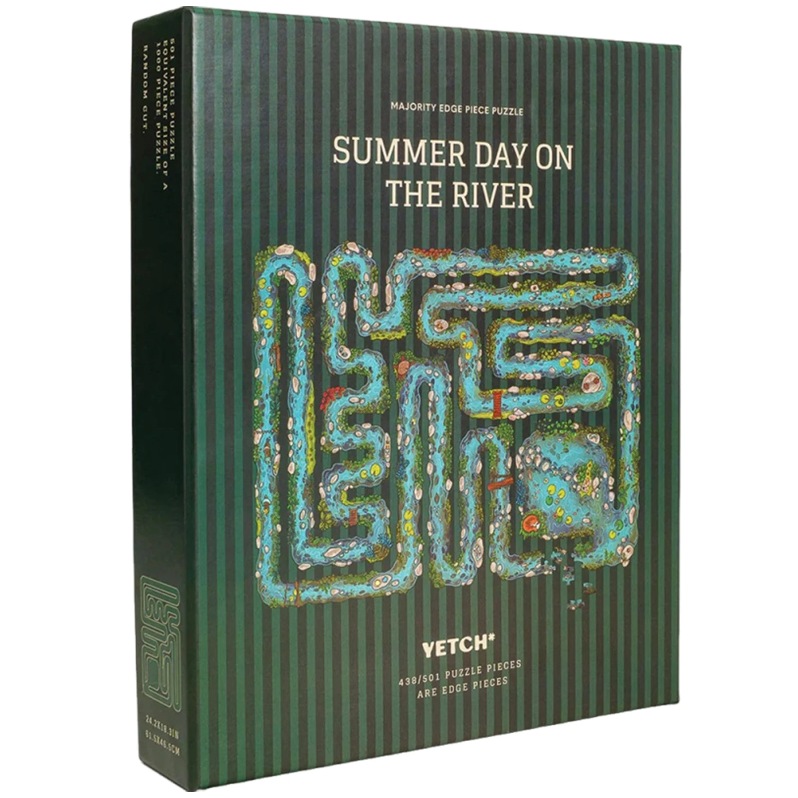 Puzzle créatif All Edge Challenge vert, 501 pièces, jour d'été sur le bord du rivière, ornements pour la maison, décorations de bureau, nouvelle collection