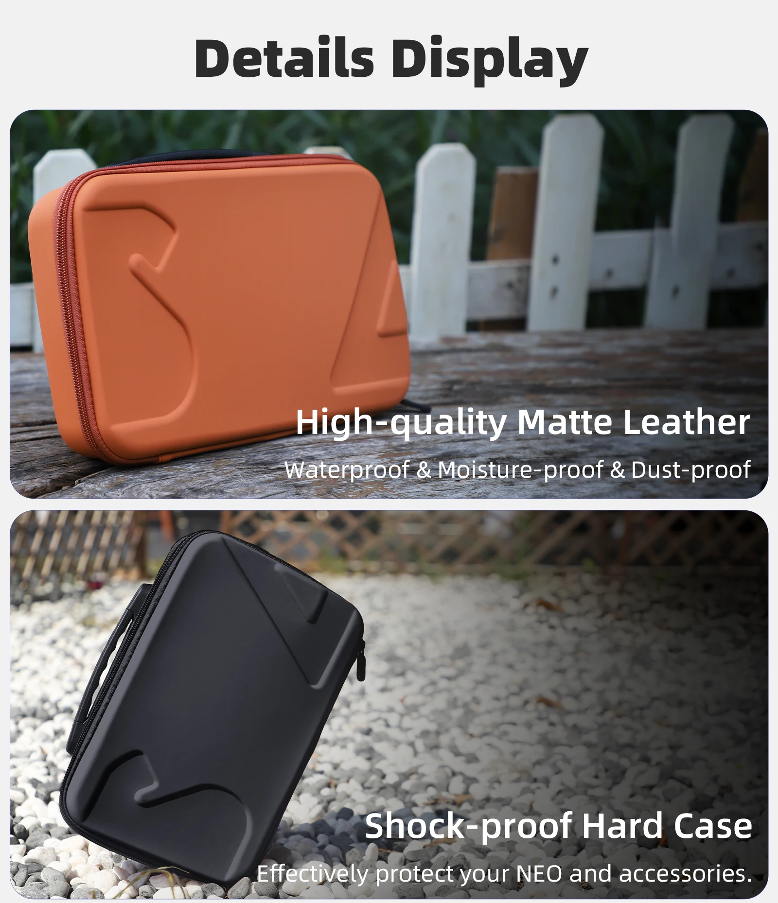 

Handbag for DJI OSMO ACTION 5Pro/4/3 Sports Camera Accessories Storage Bag Protective Case Black Orange