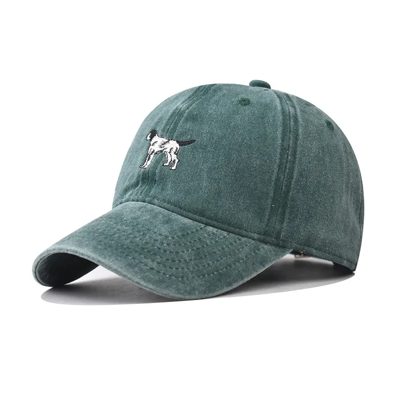 

Cartoon Dog Embroidery Baseball Cap Adjustable Snapback Sun Cap Animal Sports Hat Retro Protective Hat for Men Women