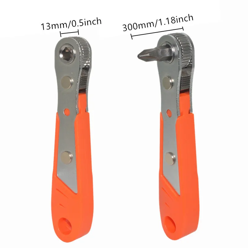 1 Set Hexagon Ratchet Spanner with Screwdriver Bit: The Perfect Household Handle Repair Wrench for Car and Vehicle Maintenance