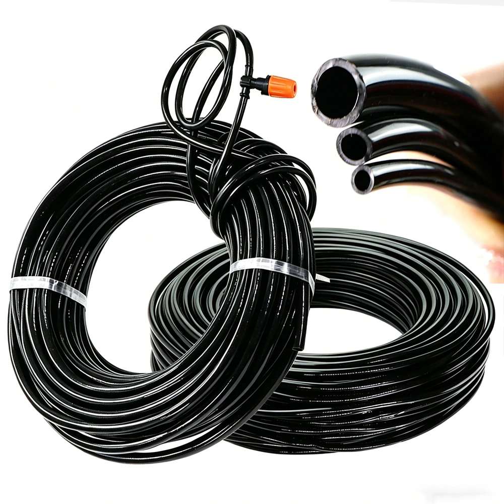 Black PVC Garden Hose 1/8'' 1/4'' 3/8'' Watering Pipe for Gareenhose Plants Drip Irrigation System 3/5mm 4/6mm 8/11mm Water Tube