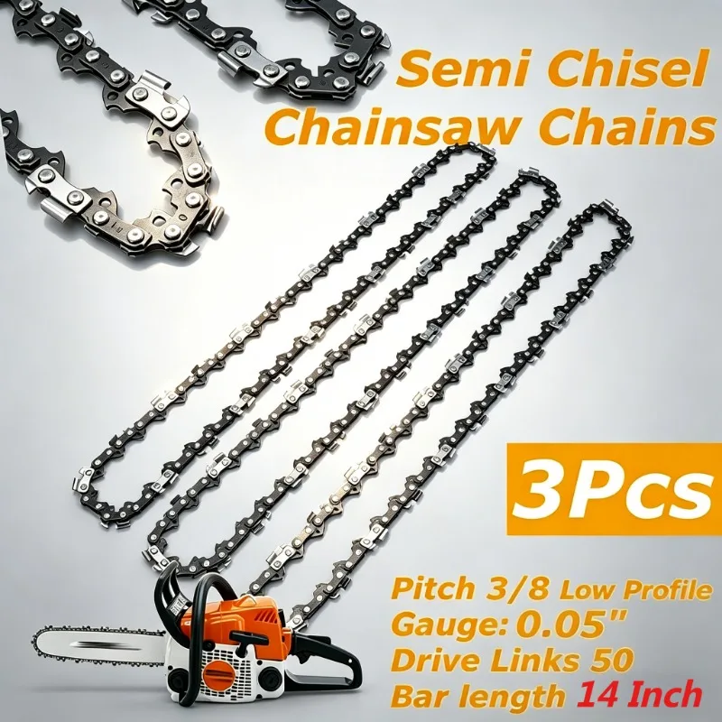 14 Inch Semi Chisel Chainsaw Chain 3/8