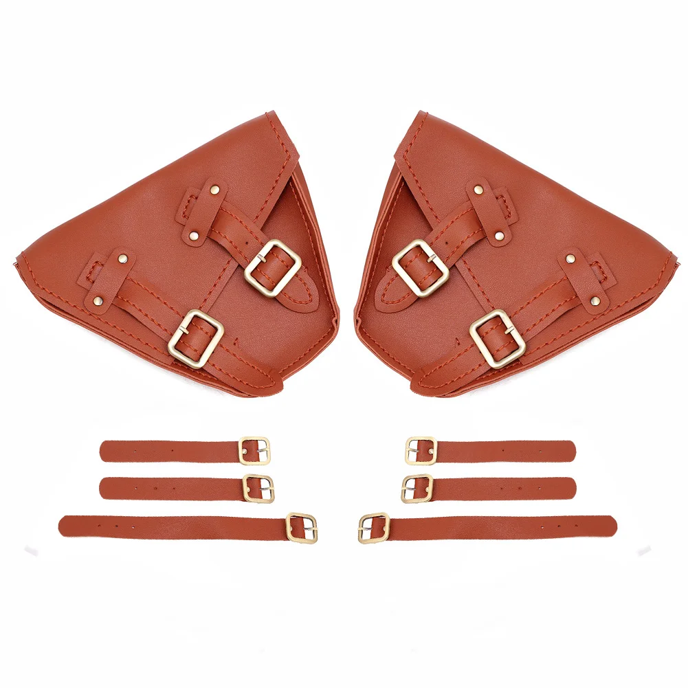 

1 Pair Motorcycle Brown Leather Side Saddle Bags For Honda Rebel CMX 300 500&ABS Models 2017-2023