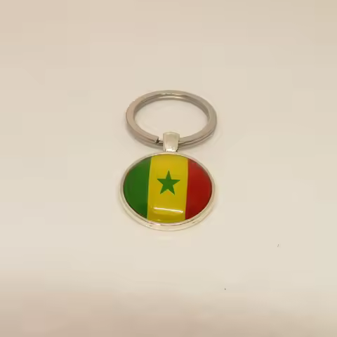 Senegal Key Chain Key Ring keychains Silver Plated Metal Keyrings Senegal Women Men Car Keychain Jewelry