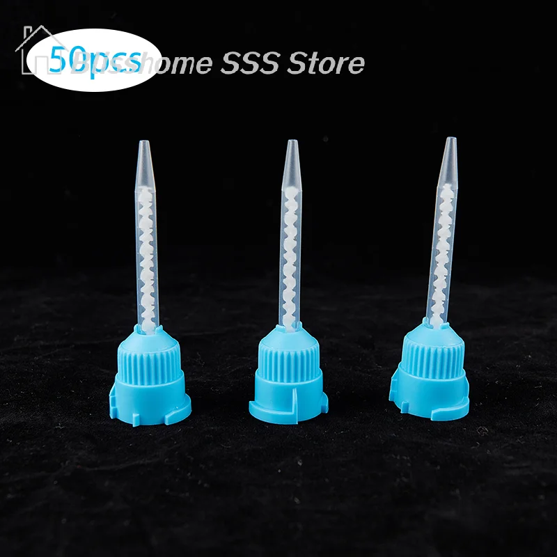 

【S】50pcs 3.5 Mm Disposable Silicone Rubber Mixing Head 1:1 Dental Materials Dentistry Silicone Rubber Conveying Mixing Head