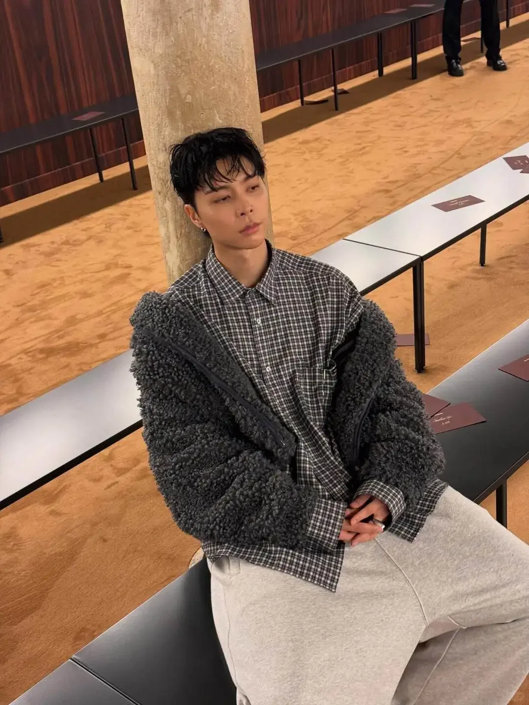 AC Classic Loose Flannel Plaid Long Sleeve Shirt Jacket