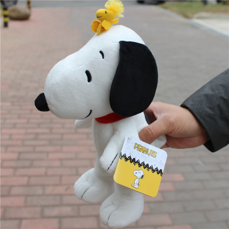 1 sztuka 25CM Orzeszki ziemne Snoopy z ptakiem Woodstock Pluszowe miękkie zabawki Snoopy zabawki dla psów najlepszy prezent świąteczny prezent walentynkowy