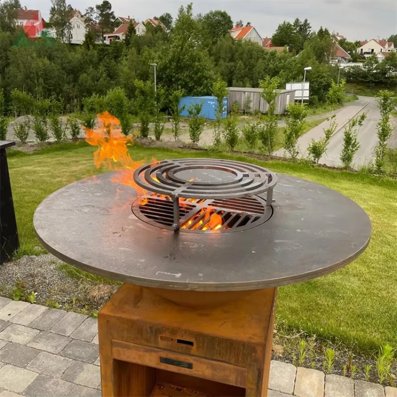 

Fire Pit BBQ, Steel Outdoor Cooking, BBQ