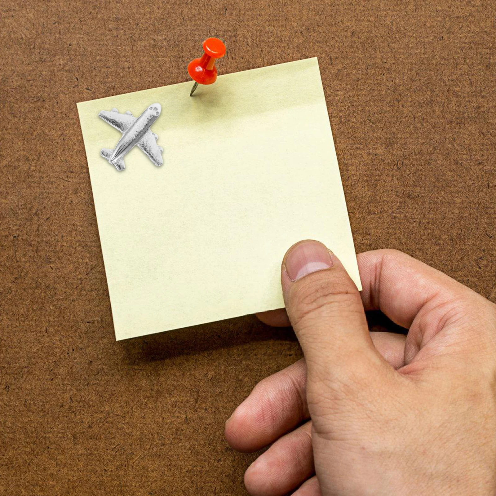 

24Pcs Cute Airplane Push Pins Silver Metallic Decorative Tacks for Office Home Cafe Map Cork Board Travel Theme Decoration