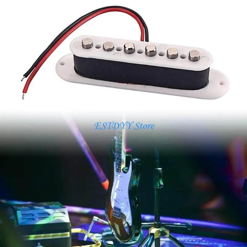 

G6DE Guitar Neck Pickup Single Coil Pickup for Style Electric Guitar White