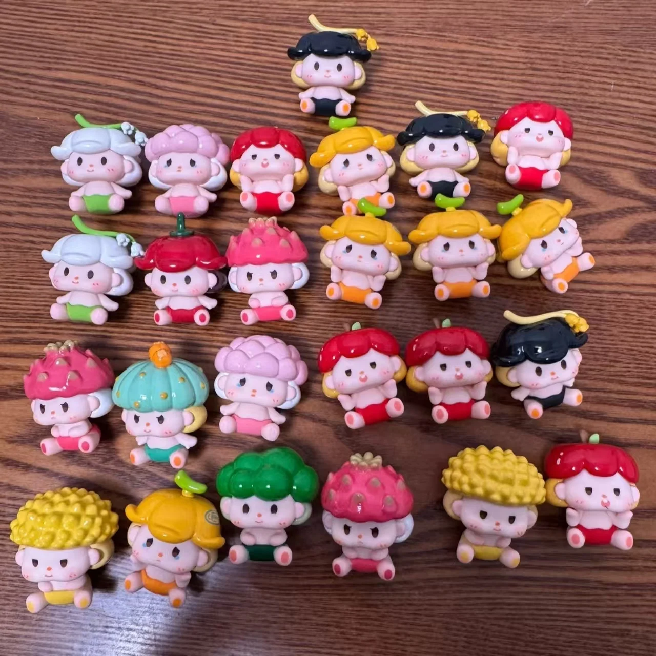 

For Toy Lovers Yiwu First Rigorous Han Dou Baby Cute Fruit Series Mini Blind Box Figures Collectible Figurines Desktop Decor