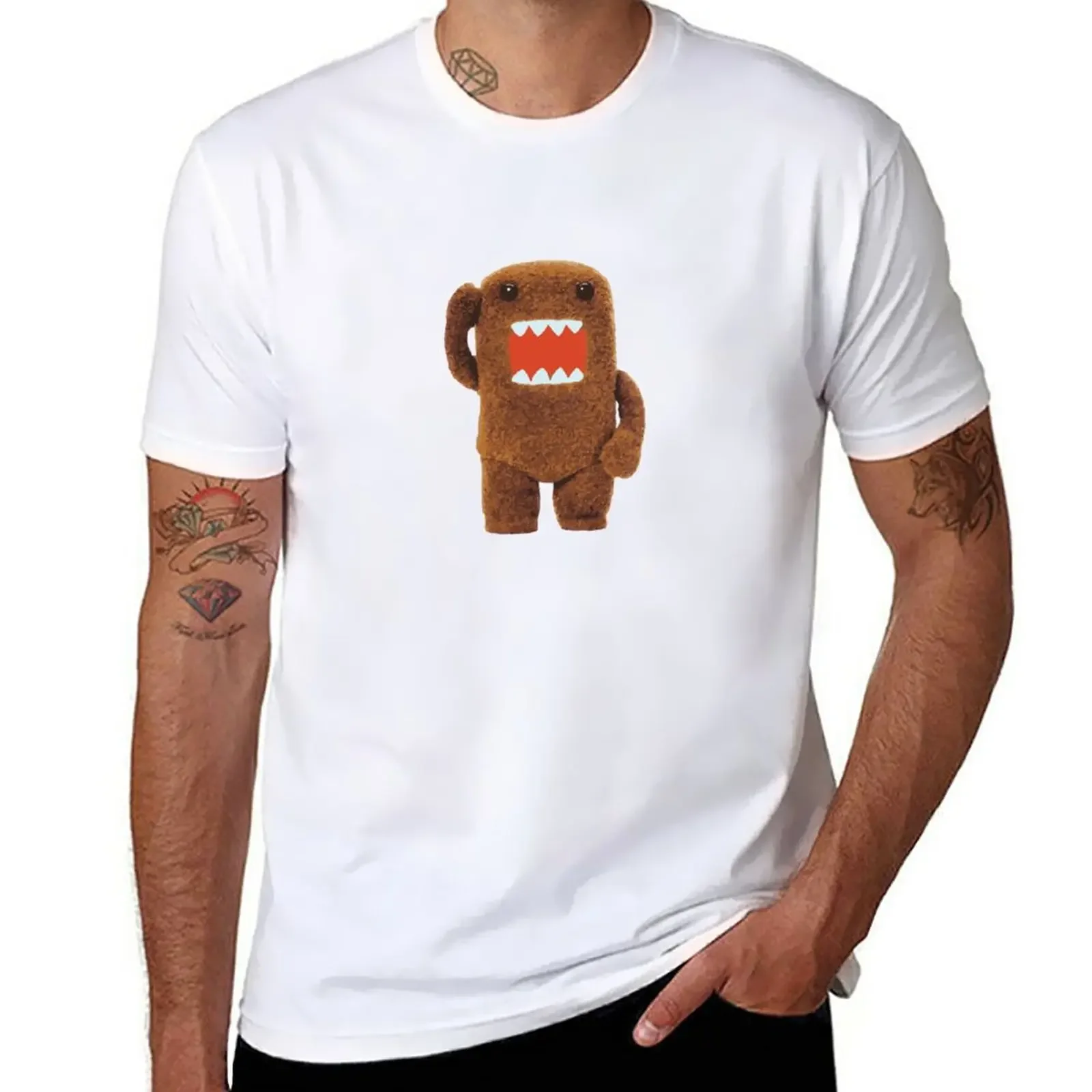 quick-drying t-shirt graphic t shirts mens t shirt New Cute Fuzzy Domo Kun T-Shirt graphics t shirt Anime harajuku oversized