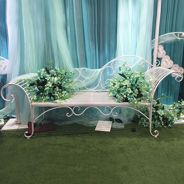 

Wrought iron concubine chair bedroom beauty couch outdoor iron chair courtyard double open-air lover lazy chair courtyard leisur